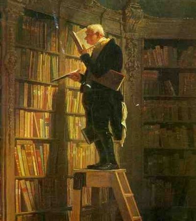 ▲ 그림 3. 슈피츠베크 작 : '책벌레' (1850) 개인 소장