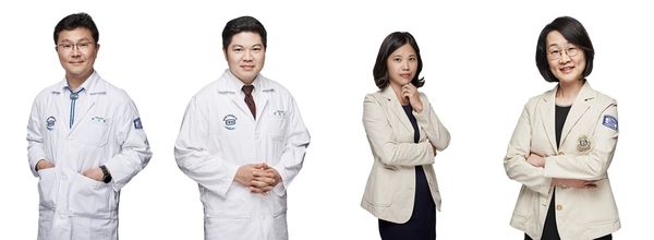 소화기내과 배시현·성필수, 핵의학과 박혜림·유이령 교수 (좌측부터)