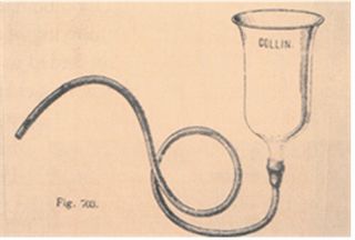 ▲ 그림 3. 파리 Galante et fils and Collin 회사에서 생산된 Faucher 튜브 (1900년)-주로 프랑스, 스페인에서 복부/위 세척(stomach lavage) 용으로 사용되었다.
