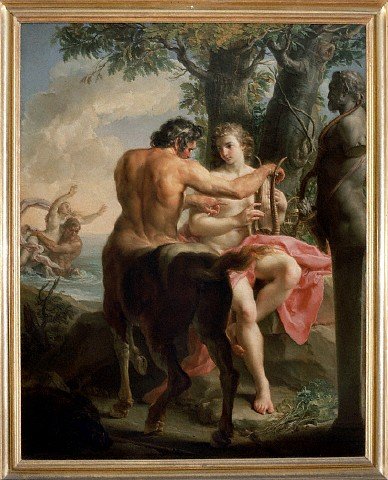 ▲ 바토니 작: ‘아킬레우스와 켄타우로스인 케이론과’(1746) 피렌체, 우피치 미술관