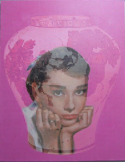 ▲ 오드리 헵번과 철화백자 116x91cm 캔버스 위에 아크릴릭 2011년