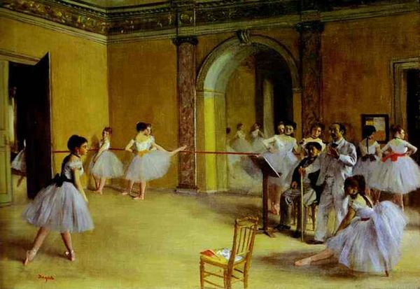 드가 작: ‘발레 리허설’ (1874) 파리, 오르세 미술관