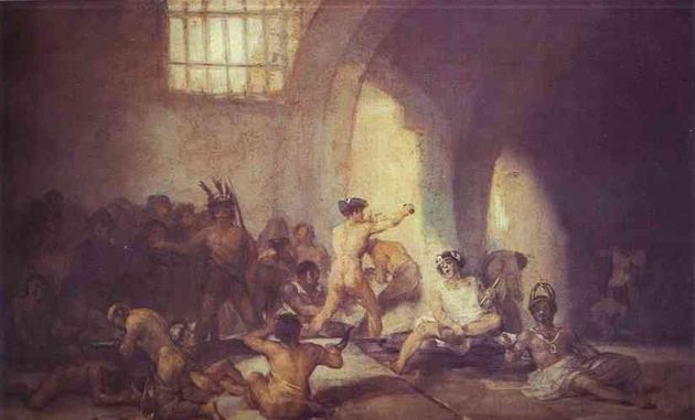 고야 작: ‘정신병동’ (1812-14) 마드리드, 산 페르난도 왕립 아카데미