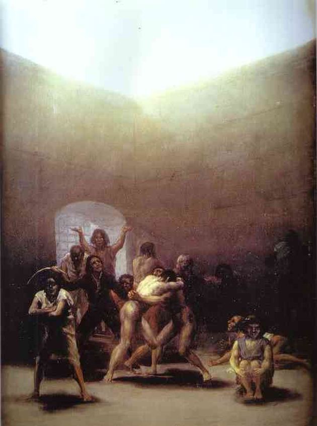 고야 작: ‘정신병동의 뜰’ (1794) 달라스, 팀풀레트 래도우스 박물관