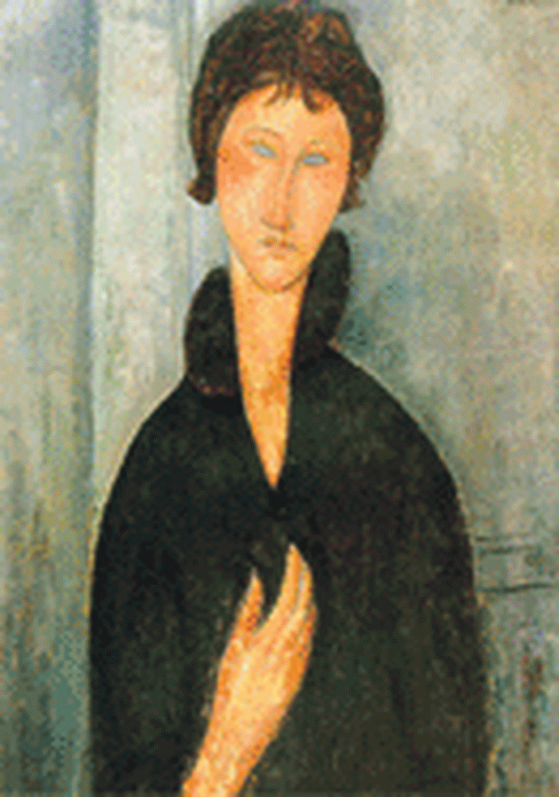 모딜리아니 작: ‘푸른 눈의 여인’1917, 파리, 국립 현대 미술관