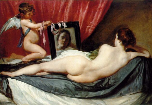 벨라스케스 작: ‘거울을 보는 비너스(일명 로크비 비너스)’ (1644-48추정) 런던, 내셔날 갤러리