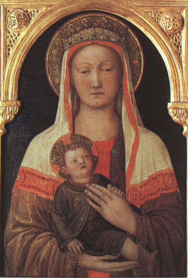 자코포 작 ‘성모자상’ 1450, 프로렌스, 우피치 미술관