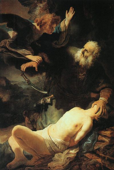 렘브란트 작: ‘이삭을 제물로 바치는 아브라함’ 1635, 페텔스브르크, 에르미타주