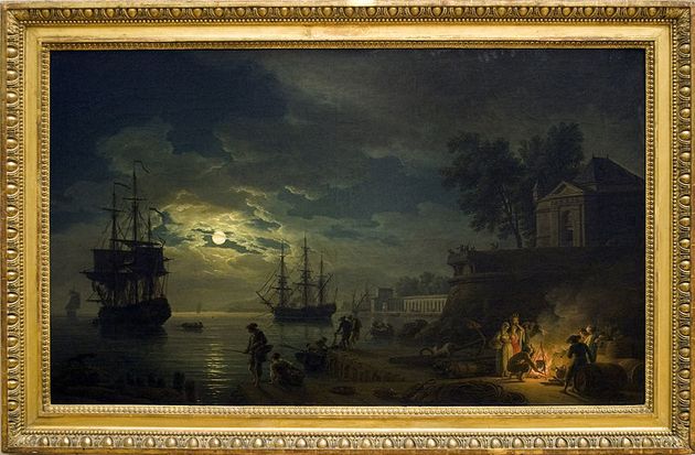 Joseph Vernet의 The Night; a sea port by moonlight(1771)