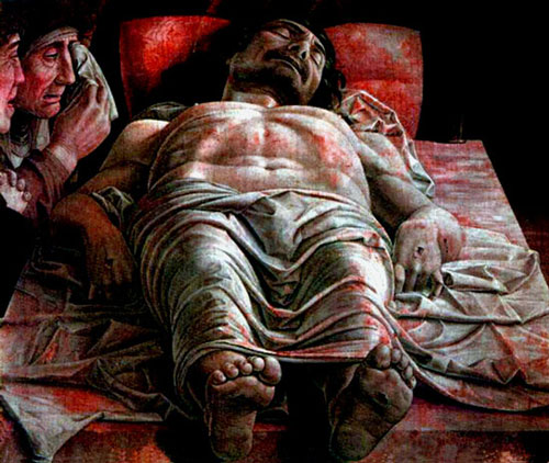 만테냐 작: ‘그리스도의 죽음’1497, Pinacoteca di Brera, Milan