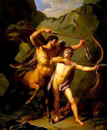 르노 작: ‘사냥술을 배우는 아킬레우스’(1782), 파리, 루브르 박물관