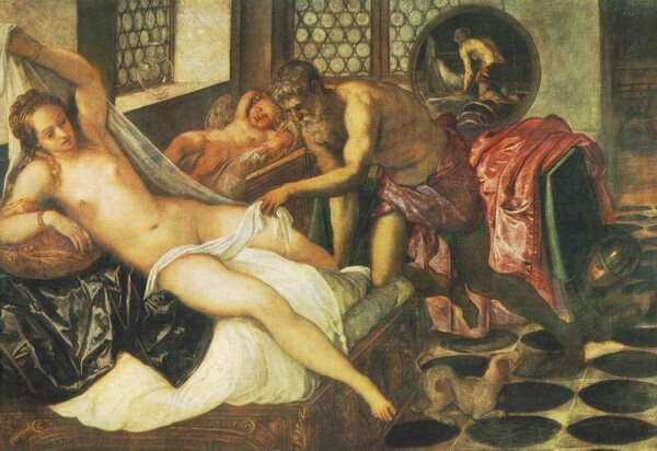 티치아노 작:'아프로디테와 아도니스'(1853-54) 마드리드, 프라도 미술관